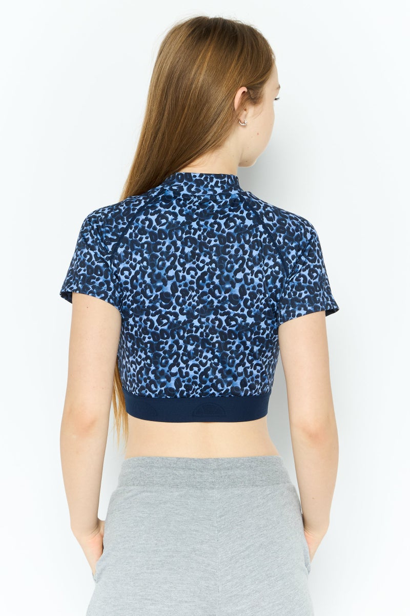 Ellesse Women Sportswear Fit Short Sleeves Training Top, Navy Combo - Image 4