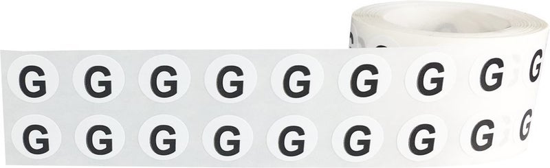 InStockLabels.com Letter G Inventory Labels .5 Inch Round Circle Dots 1,000 Adhesive Stickers - Image 2