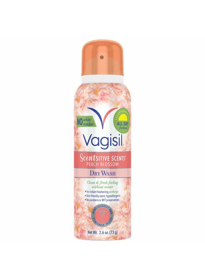 Vagisil بخاخ مزيل العرق الجاف النسائي من سينسيتيف سينتس، مختبر من قبل أطباء النساء، خالي من البارابين، زهرة الخوخ، 2.6 أونصة (عبوة من 1) - Image 1