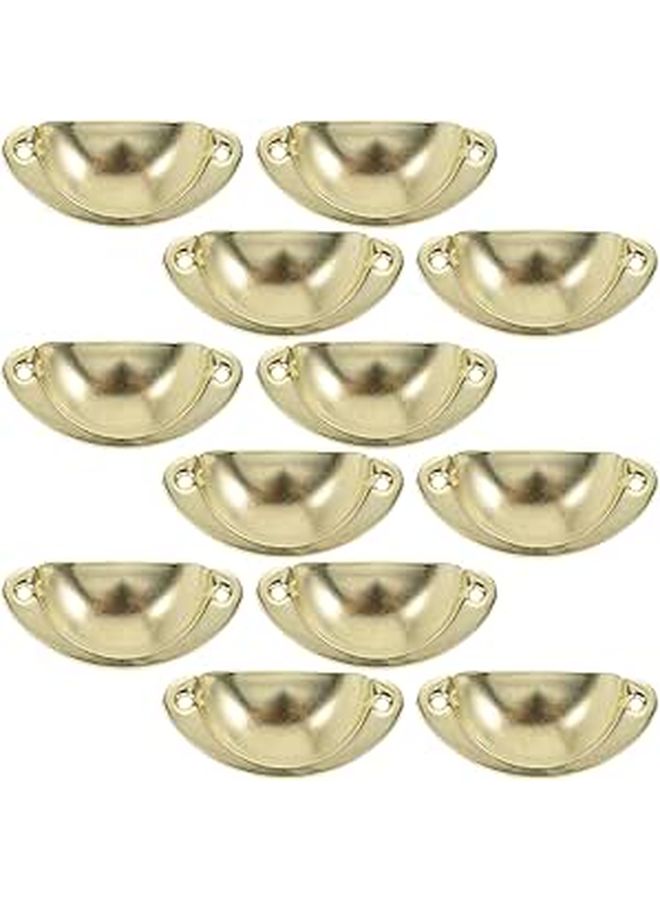 Vintage Half Moon Cabinet Pulls Handles 12pcs Rustic Iron Hardware for Kitchen Dresser - Image 1