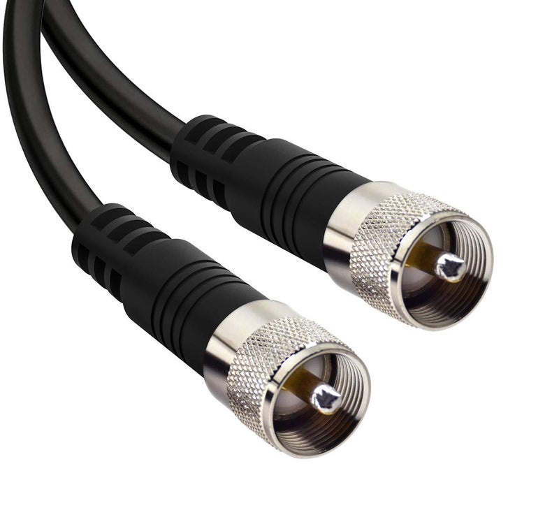 RFAdapter RF Adapter PL259 Jumper Cable, RG8 Coax Cable - 1ft, 2-Pack - 12in, 50 Ohm Low Loss for Ham Radio, Antenna Analyzer, Dummy Load & SWR Meter - Image 2