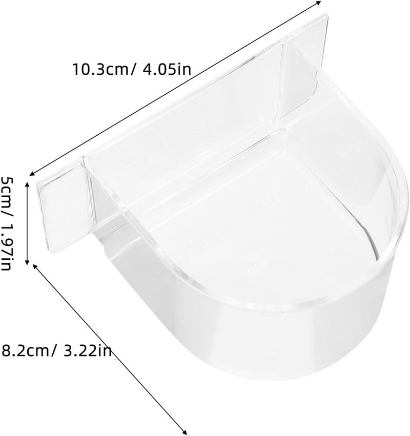 Bird Cage Food Bowl Set 2pcs Thickened Plastic Feeding Trough for Parrots and Small Birds Suitable - Image 5