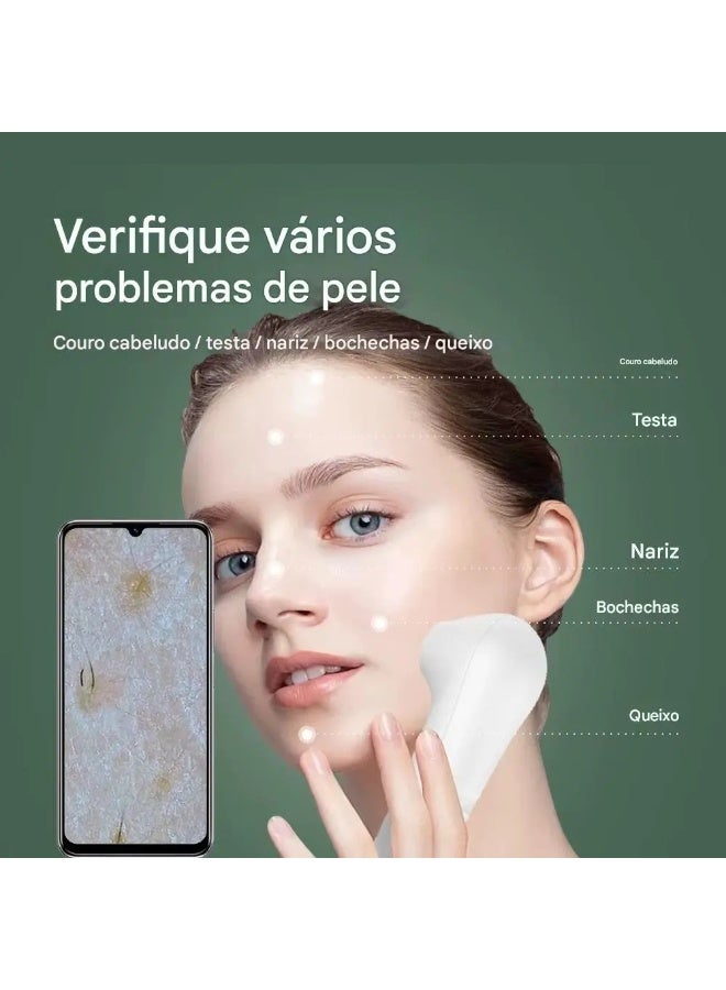 جهاز تحليل رقمي ذكي للبشرة، كاشف لاسلكي لبصيلات الشعر، كاشف للقشرة والطفيليات، مجموعة أدوات منزلية أساسية قابلة للتعديل بثلاثة مستويات. - Image 4
