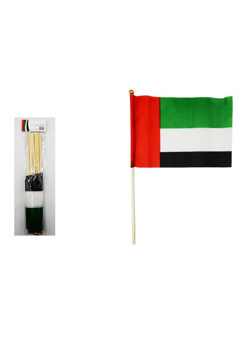 بارتي فن علم بوليستر الإمارات العربية المتحدة 45 × 30 سم.عصا 60 سم. كيس / 12 قطعة  - Image 3
