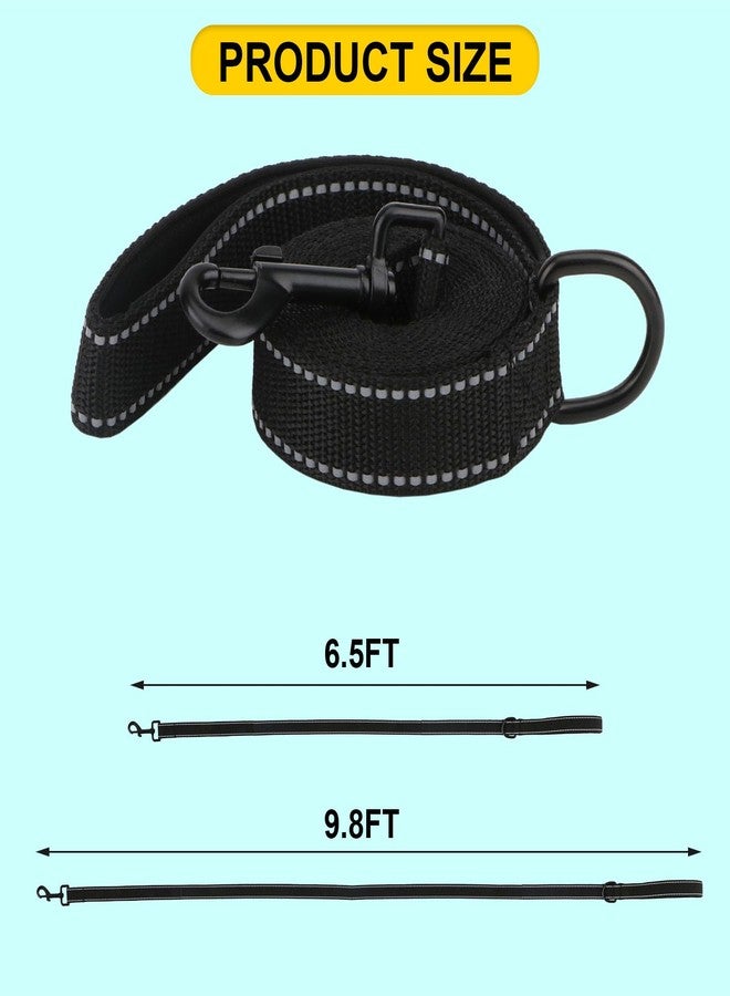 Reshiho Dog Leash, Black Nylon Dog Leashes, Leashes for Medium & Small Dogs, Reflective for Night Safety (6.5ft) - Image 5