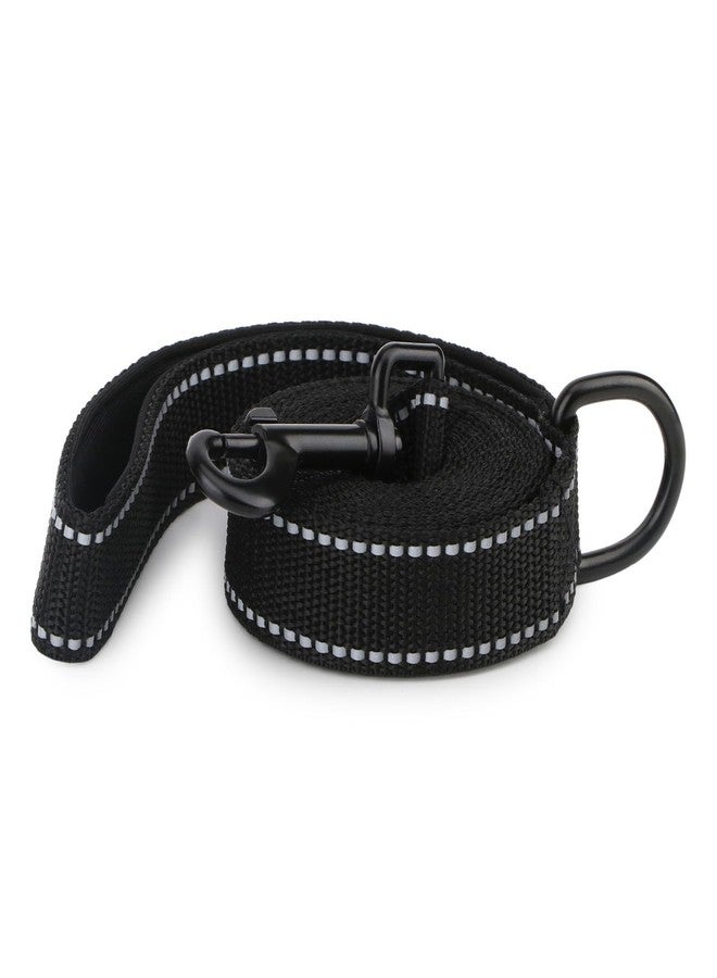 Reshiho Dog Leash, Black Nylon Dog Leashes, Leashes for Medium & Small Dogs, Reflective for Night Safety (6.5ft) - Image 1