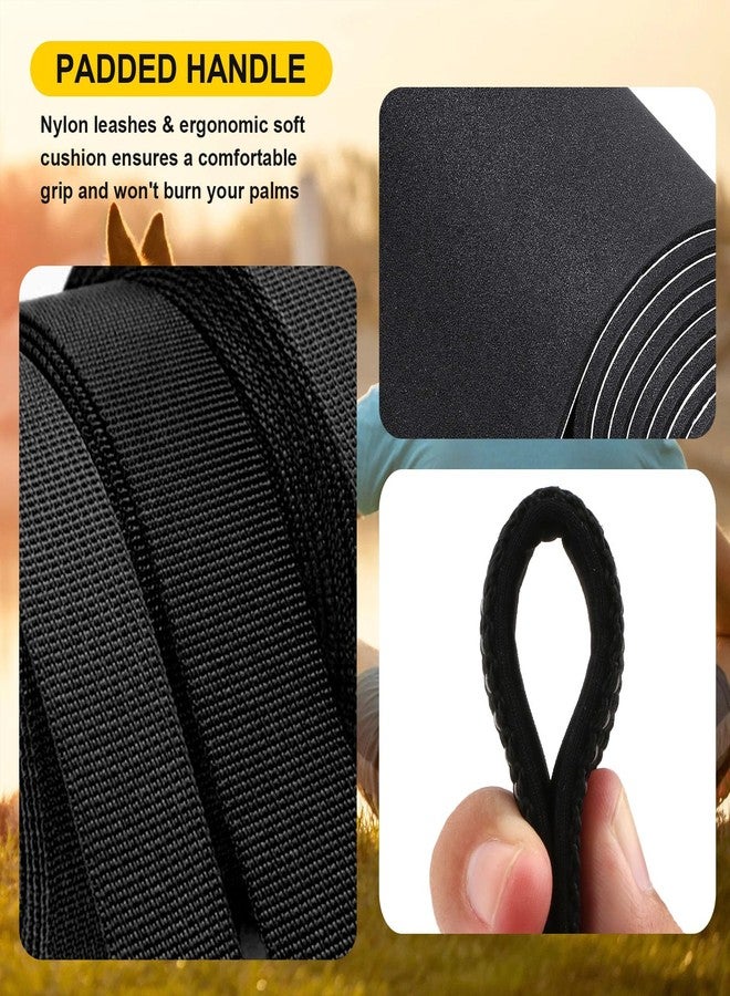 Reshiho Dog Leash, Black Nylon Dog Leashes, Leashes for Medium & Small Dogs, Reflective for Night Safety (6.5ft) - Image 4