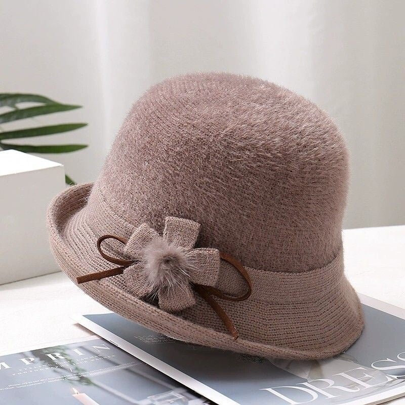 Summer Knit Bucket Hat Women Linen Cotton Flower Hollow Mesh Hat - Image 3
