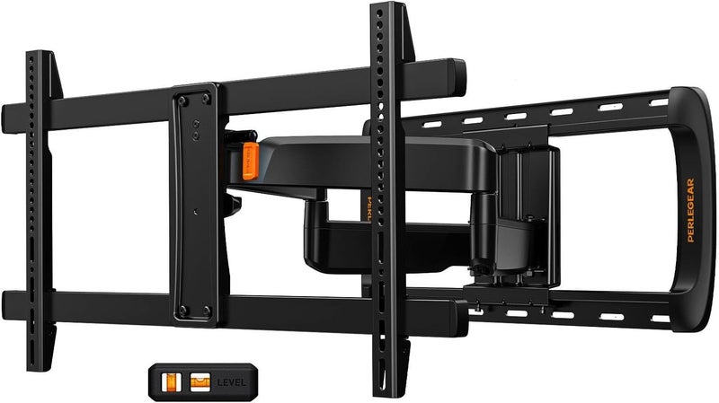 Perlegear Full Motion Sliding TV Wall Mount for 42-95 inch TVs up to 150 lbs with Cable Management, Fits 12â€³/16â€³/24â€³ Wood Studs, Swivel TV Mount Bracket, Tool-Free Tilt, Max VESA 600x400mm PGTVM41B - Image 1