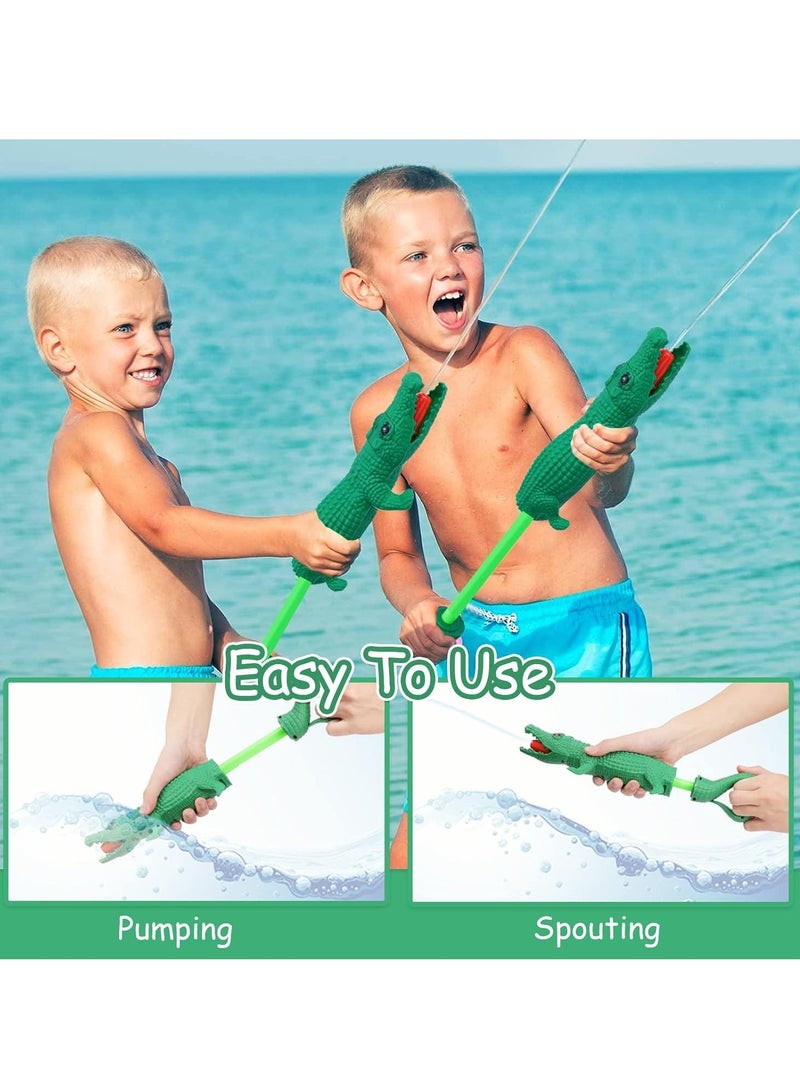 Excefore Water Toy for Kids, Alligator Water Pistol Squirt Toy Water Blaster Water Soaker Blaster Small Pistol Outdoor Beach Garden Pool Bath Party Water Fighting Children Girls Boys Toys, Green - Image 4