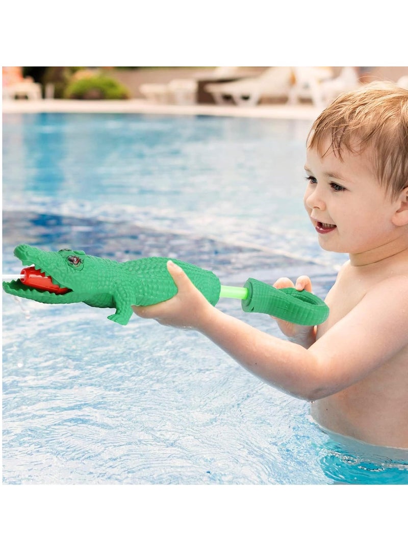 Excefore Water Toy for Kids, Alligator Water Pistol Squirt Toy Water Blaster Water Soaker Blaster Small Pistol Outdoor Beach Garden Pool Bath Party Water Fighting Children Girls Boys Toys, Green - Image 2