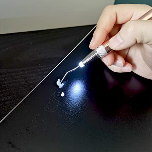 RTSTEC LED Weeding Tools for Vinyl with Light with Pin and Hook for Removing Tiny Vinyl Paper & Iron-on Projects Cuts - Image 3