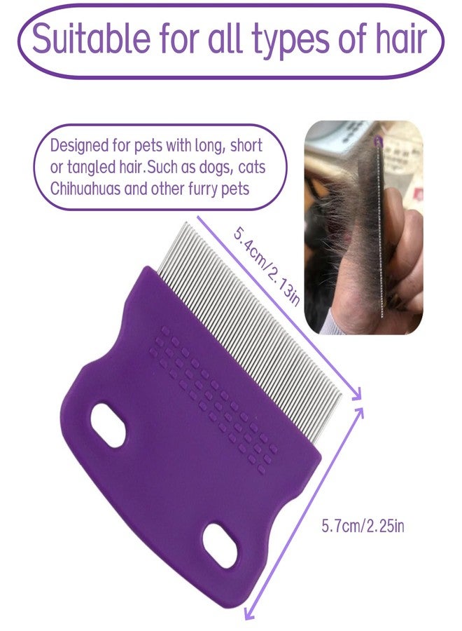 MauSong Professional Eye Comb for Pets，Stainless Steel Tear Stain Remover，For Cats & Dogs,Gentle Round-Head Grooming Tool,Precisely Removes Stains, Dirt And Debris From The Eye Area – 2 Pack - Image 5