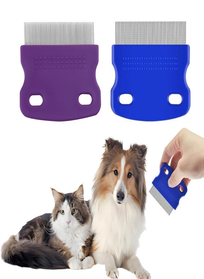 MauSong Professional Eye Comb for Pets，Stainless Steel Tear Stain Remover，For Cats & Dogs,Gentle Round-Head Grooming Tool,Precisely Removes Stains, Dirt And Debris From The Eye Area – 2 Pack - Image 1