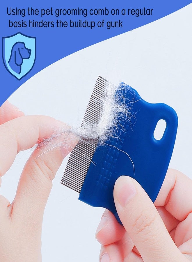MauSong Professional Eye Comb for Pets，Stainless Steel Tear Stain Remover，For Cats & Dogs,Gentle Round-Head Grooming Tool,Precisely Removes Stains, Dirt And Debris From The Eye Area – 2 Pack - Image 3