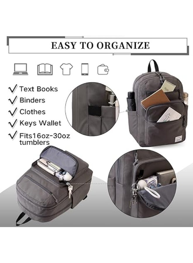 VASCHY School Backpack for Women, Unisex Bookbag Schoolbag Casual Daypack for High School/College/Teens/Travel/Work - Image 5