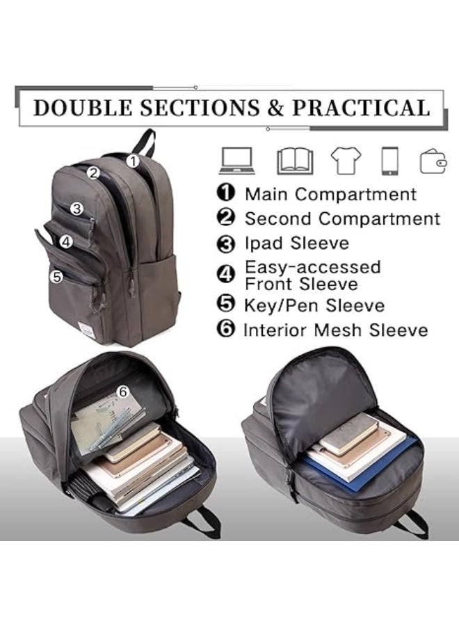 VASCHY School Backpack for Women, Unisex Bookbag Schoolbag Casual Daypack for High School/College/Teens/Travel/Work - Image 4