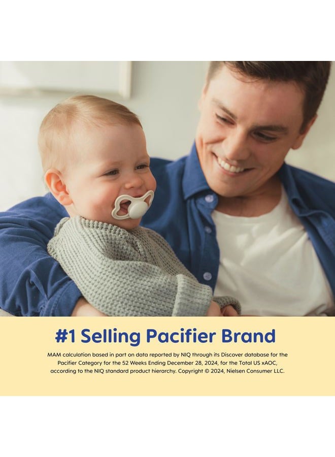 MAM Air Day & Night Baby Pacifier, for Sensitive Skin, Glows in The Dark, 3 Pack, 16+ Months, Girl - Image 2