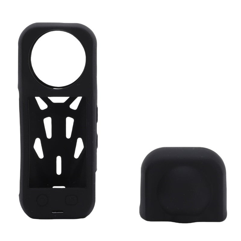Silicone Case For Insta360 X5: Black Anti-slip Soft Protective Cover - Unobstructed Lens Comfortable Grip Case For Outdoor Adventure 360 Panoramic Filming - Image 2