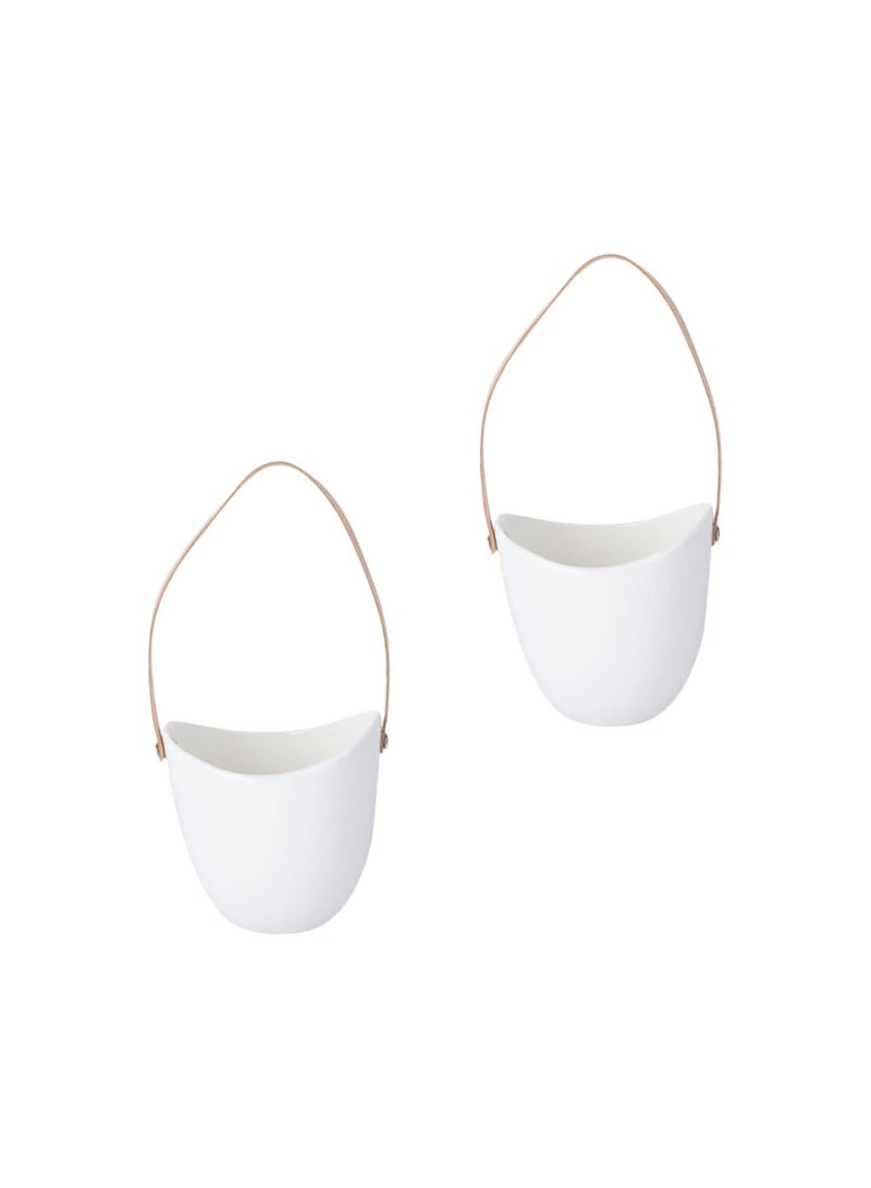 GGOOT 2pcs Belt Hanging Flower Pot Air Plant Holder Hanging Pot Wall Plant Pots Para De Mujer Interior Mini Succulent Plants Coat Hanger Stand Hanging Succulents Pot  - Image 1
