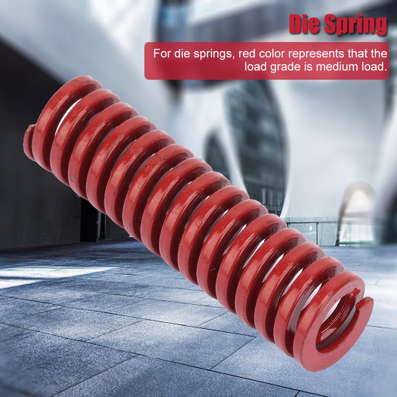 2pcs OD 10mm ID 5mm High Accuracy Steel Red Medium Load Mould Die Spring (TM10*35mm) - Image 5
