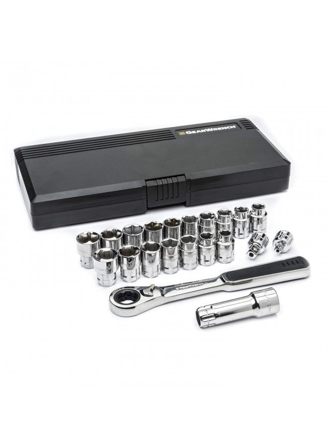 GEARWRENCH 21 Pc. 3/8" Drive 6 Pt. Pass-Thru Tool Set, SAE/Metric - 8921