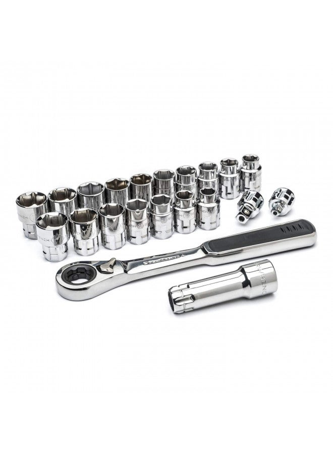 GEARWRENCH 21 Pc. 3/8" Drive 6 Pt. Pass-Thru Tool Set, SAE/Metric - 8921