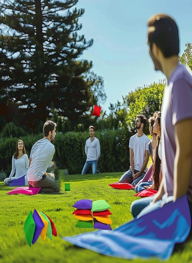 Halloluck 8 Pcs Small Bean Bags for Tossing, 3" x 3" Small Bean Bag for Kids Toss Game Cornhole Game Daycare and Home Schooling Indoor Outdoor Backyard Activities, Assorted Random Colors - Image 5