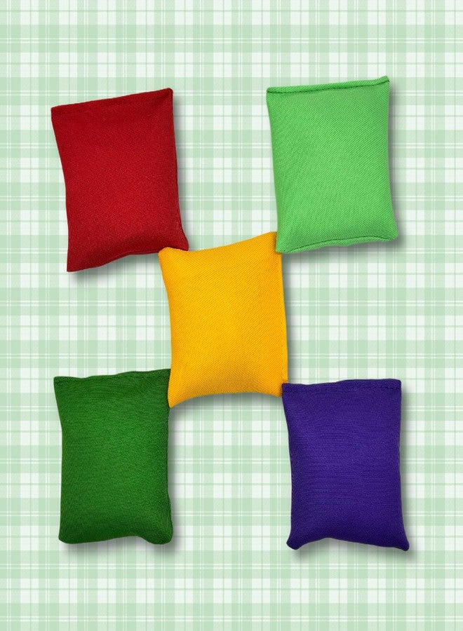 Halloluck 8 Pcs Small Bean Bags for Tossing, 3" x 3" Small Bean Bag for Kids Toss Game Cornhole Game Daycare and Home Schooling Indoor Outdoor Backyard Activities, Assorted Random Colors - Image 2
