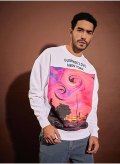 Summer Love Graphic Print Oversized Sweatshirt by Styli