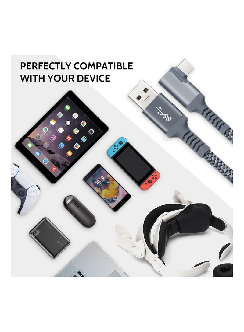 KASTWAVE Link Cable Compatible for Oculus Quest 2 20ft, Fast Charing & PC Data Transfer USB C 3.2 Gen1 Cable for VR Headset and Gaming PC - Image 5