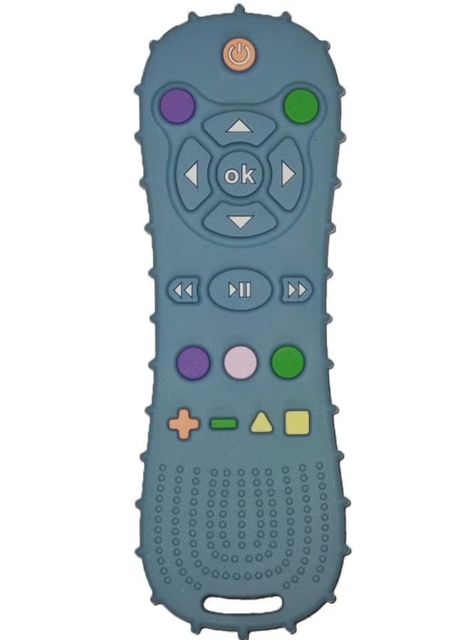 TV Remote Control Shape Baby Teething Toy, Soft Silicone Sensory Chew Toy for Infants & Toddlers, BPA-Free Educational Remote Design for Teething Relief and Motor Skill Development - Image 1
