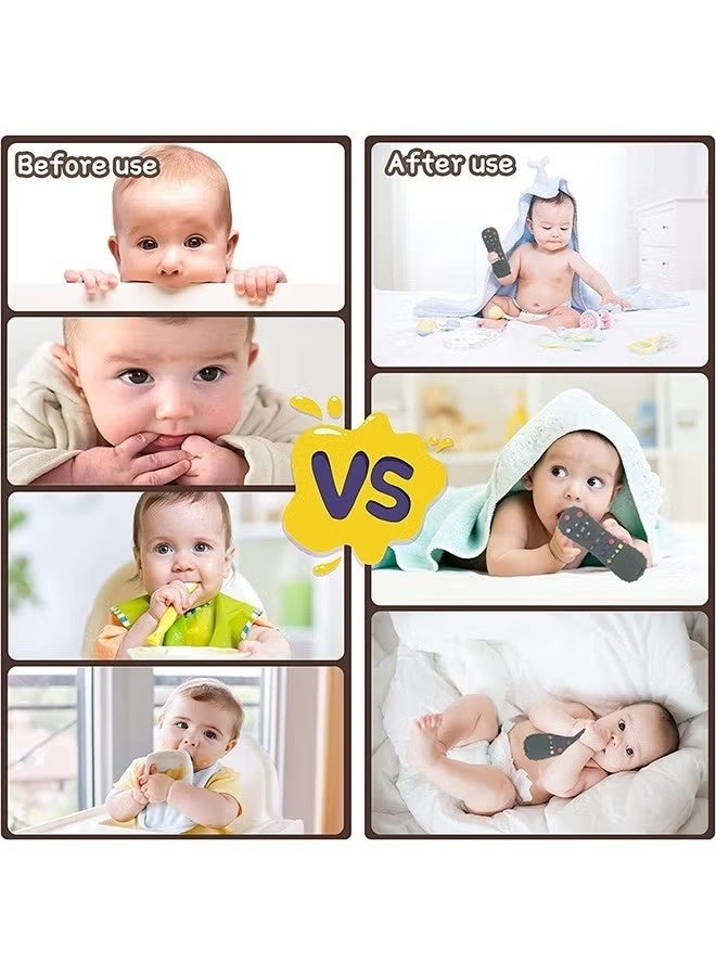 TV Remote Control Shape Baby Teething Toy, Soft Silicone Sensory Chew Toy for Infants & Toddlers, BPA-Free Educational Remote Design for Teething Relief and Motor Skill Development - Image 4