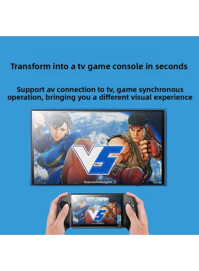 X20 Handheld Hd Large Screen Retro Double 7inch Handheld PSP Nostalgic Rocker Home Arcade Game Console-Model:X20 Chinese 16GB