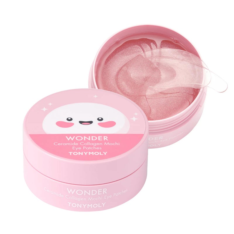 TONYMOLY Wonder Ceramide Collagen Mochi Hydrogel Under Eye Patches â€“ Hydrating Eye Gels for Dark Circles, Puffiness & Fine Lines, 30 Pairs (84g) - Image 1