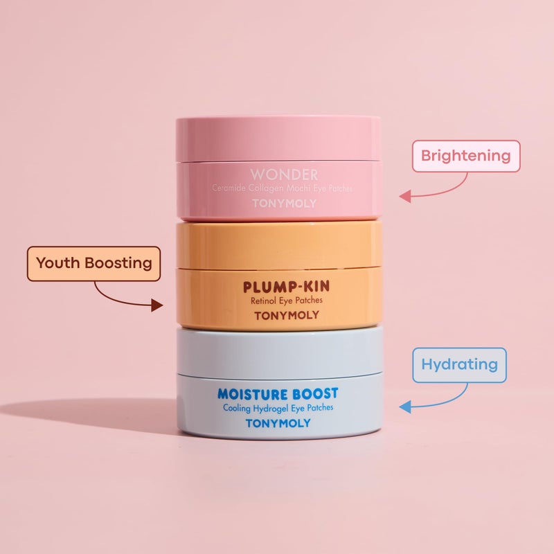 TONYMOLY Wonder Ceramide Collagen Mochi Hydrogel Under Eye Patches â€“ Hydrating Eye Gels for Dark Circles, Puffiness & Fine Lines, 30 Pairs (84g) - Image 5