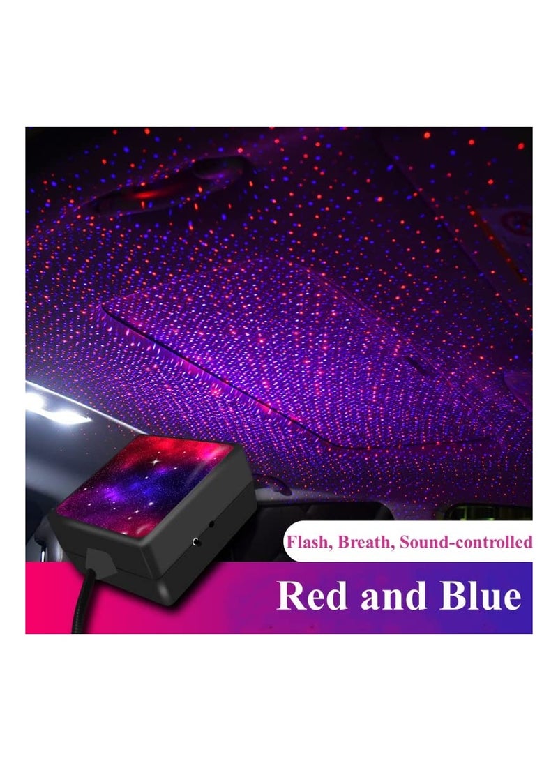 SYOSI USB Car Roof Star Projector Night Light, Portable 360° Adjustable, 2 Colors-3 Lighting Modes, LED Car Interior Light Plug and Play Romantic Starry Car Roof Star Light Decor for Bedroom Party Car Wall  - Image 3