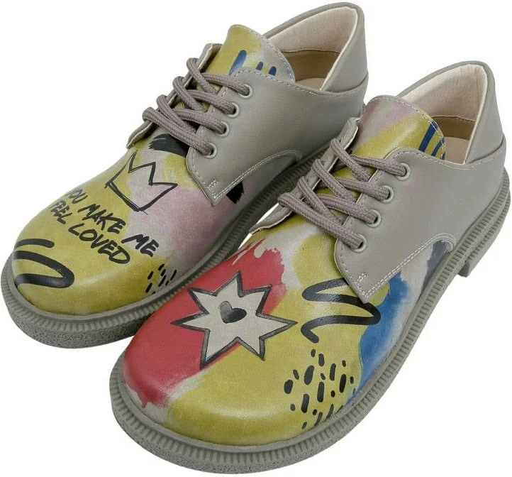 Dogo Women's Vegan Leather Multicolor Casual Shoes - The Creation Of The Collage Design