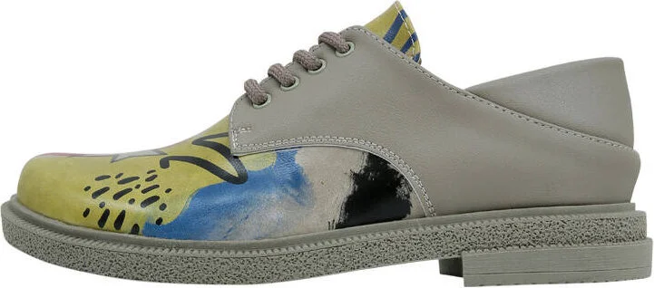 Dogo Women's Vegan Leather Multicolor Casual Shoes - The Creation Of The Collage Design