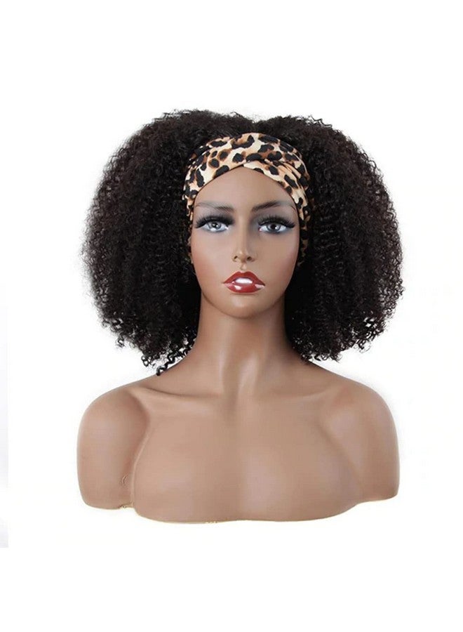 ISEE Hair Afro Kinky Curly Headband Wig Human Hair 180% Density Afro Wigs For Black Women Natural Curls 10A Glueless Human Hair Wigs (18 Inch) - Image 3