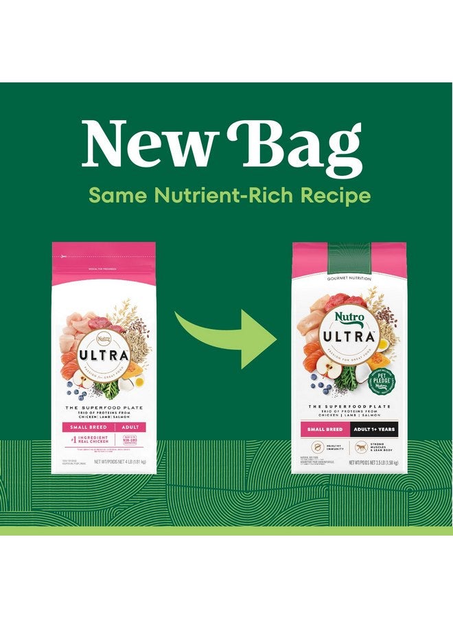Nutro Ultra Adult Small Breed Dry Dog Food, Chicken, Lamb and Salmon Protein Trio, 3.5 lb. Bag - Image 2