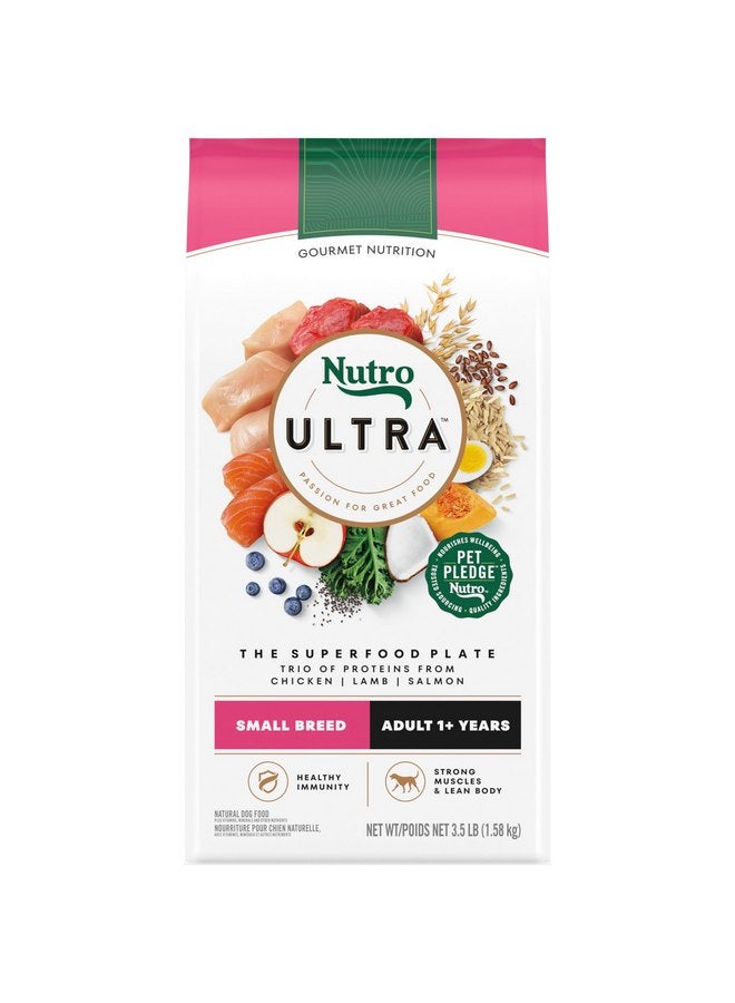 Nutro Ultra Adult Small Breed Dry Dog Food, Chicken, Lamb and Salmon Protein Trio, 3.5 lb. Bag - Image 1