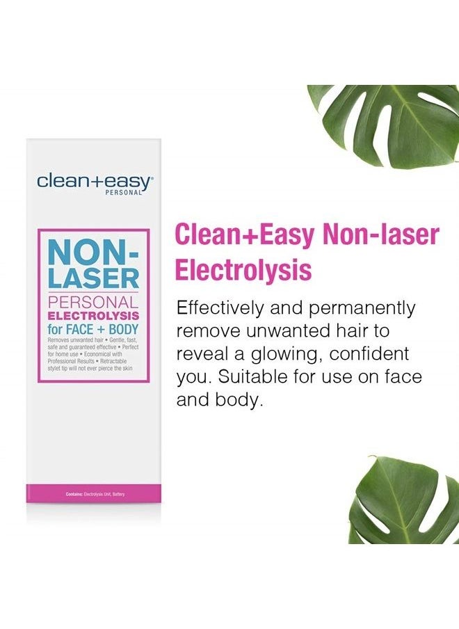 Clean + Easy - Non-Laser Personal Electrolysis for Face and Body, Permanent Hair Removal - Battery Operated - Image 1