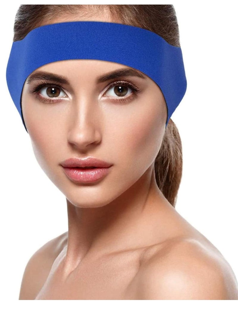 Zikra 2 قطع حزام أذن قابل للتعديل، 2 زوج سدادات أذن سيليكون مقاومة للماء لحماية الأذنين للأطفال والبالغين، رباط رأس للسباحة - Image 5