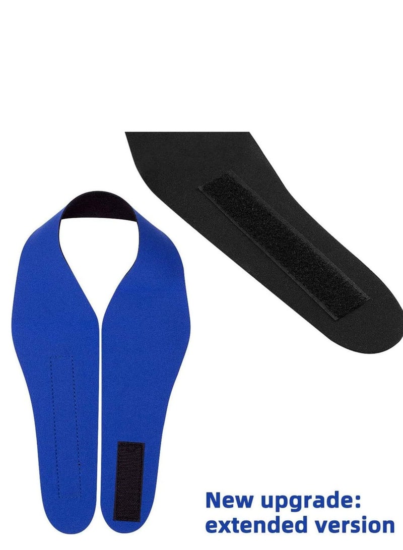 Zikra 2 قطع حزام أذن قابل للتعديل، 2 زوج سدادات أذن سيليكون مقاومة للماء لحماية الأذنين للأطفال والبالغين، رباط رأس للسباحة - Image 2