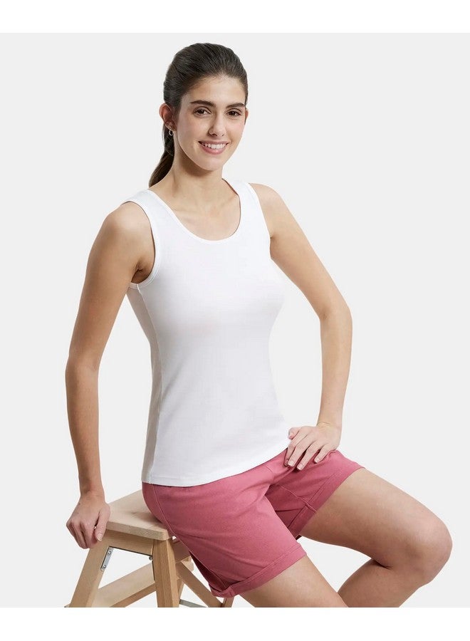 JOCKEY Jockey Women's Slim Fit Tank Top A113_White_M - Image 3