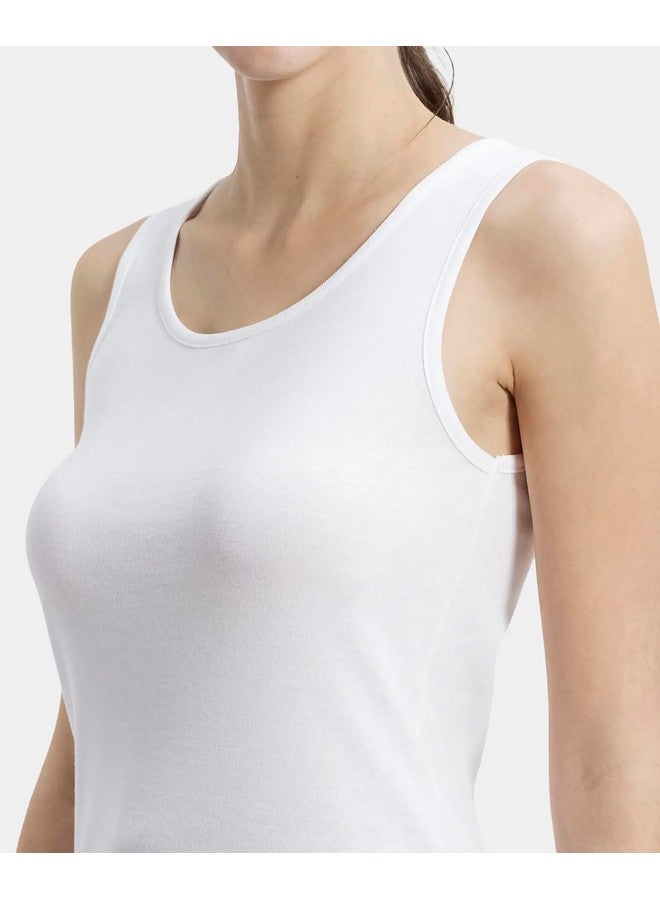 JOCKEY Jockey Women's Slim Fit Tank Top A113_White_M - Image 5