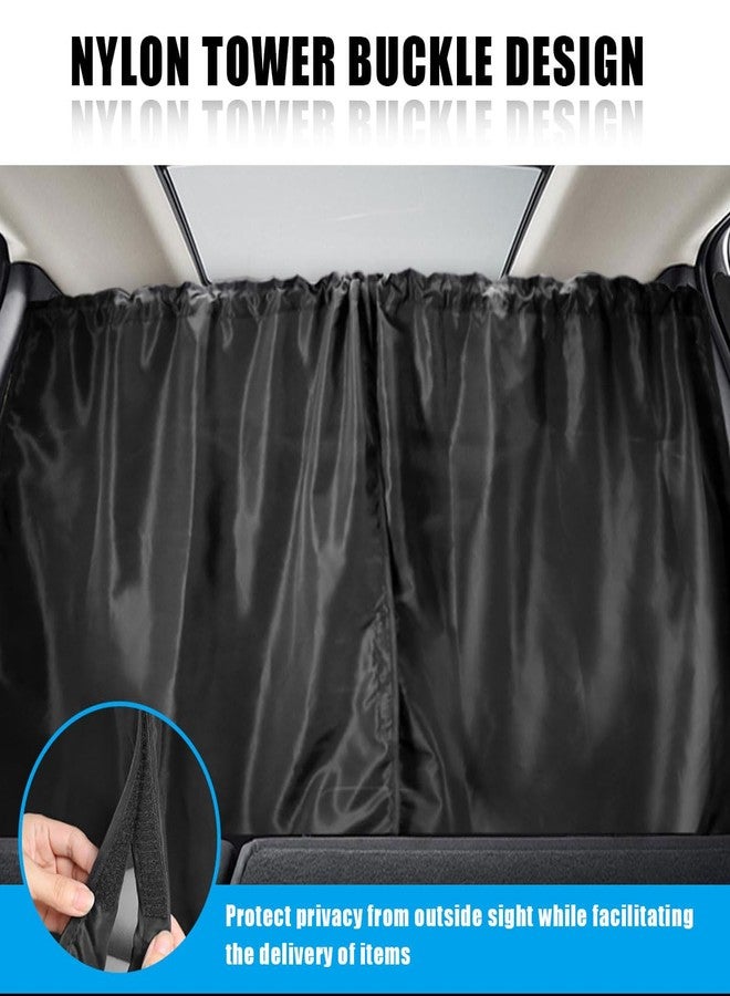 DUSCOKE Car Window Shades, UV Protection Privacy Sunshade Covers, Removable Divider Curtains & Side Window Shades, Universal Car Interior Accessories for Sleeping Traveling Camping (3PCS) - Image 4
