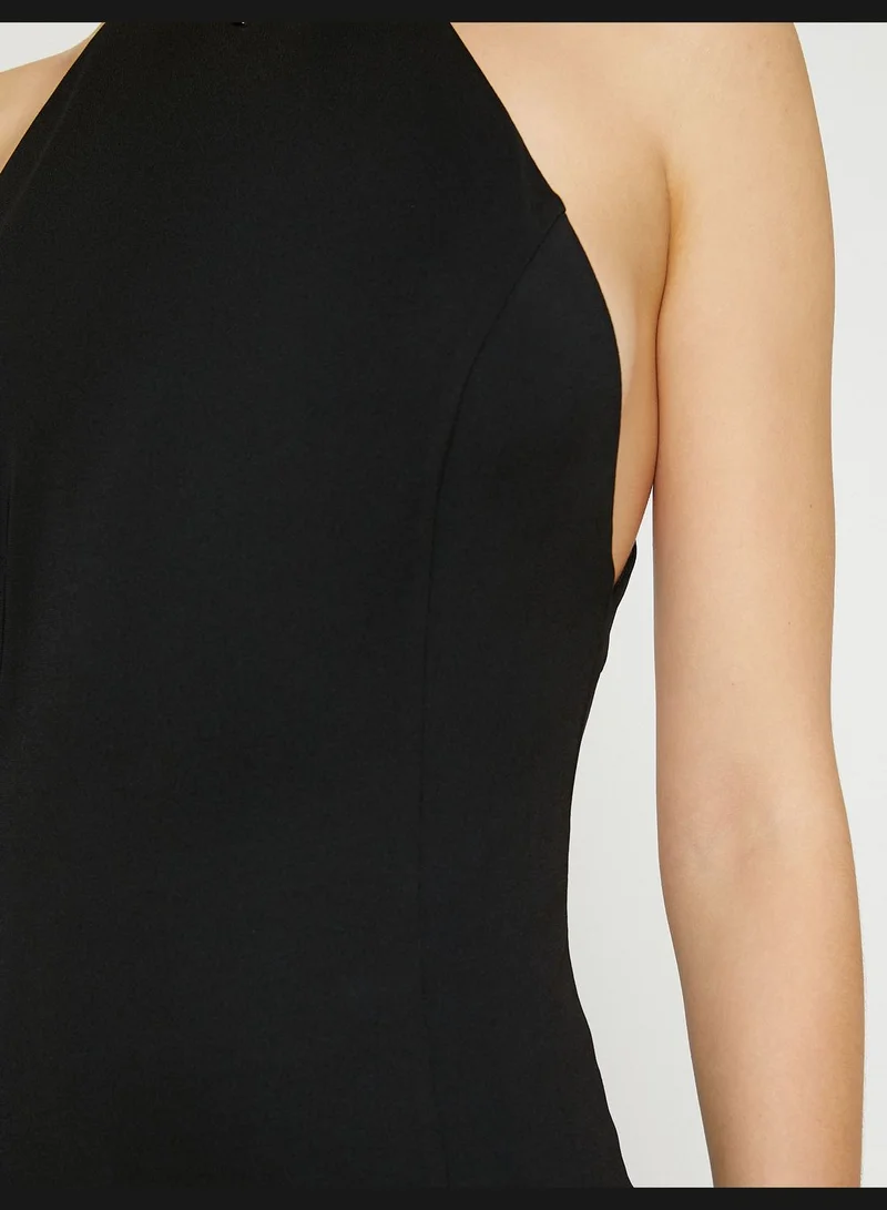 Koton  Jewel Detail Halter Neck Midi Dress for Women | Best Price UAE