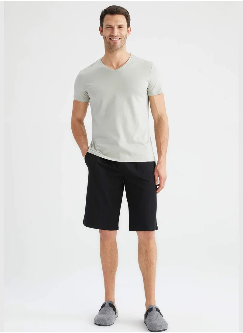 DeFacto Slim Fit V Neck Short Sleeve T-Shirt